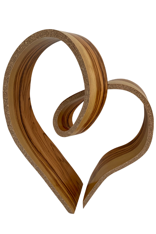 Herz aus Olivenholz